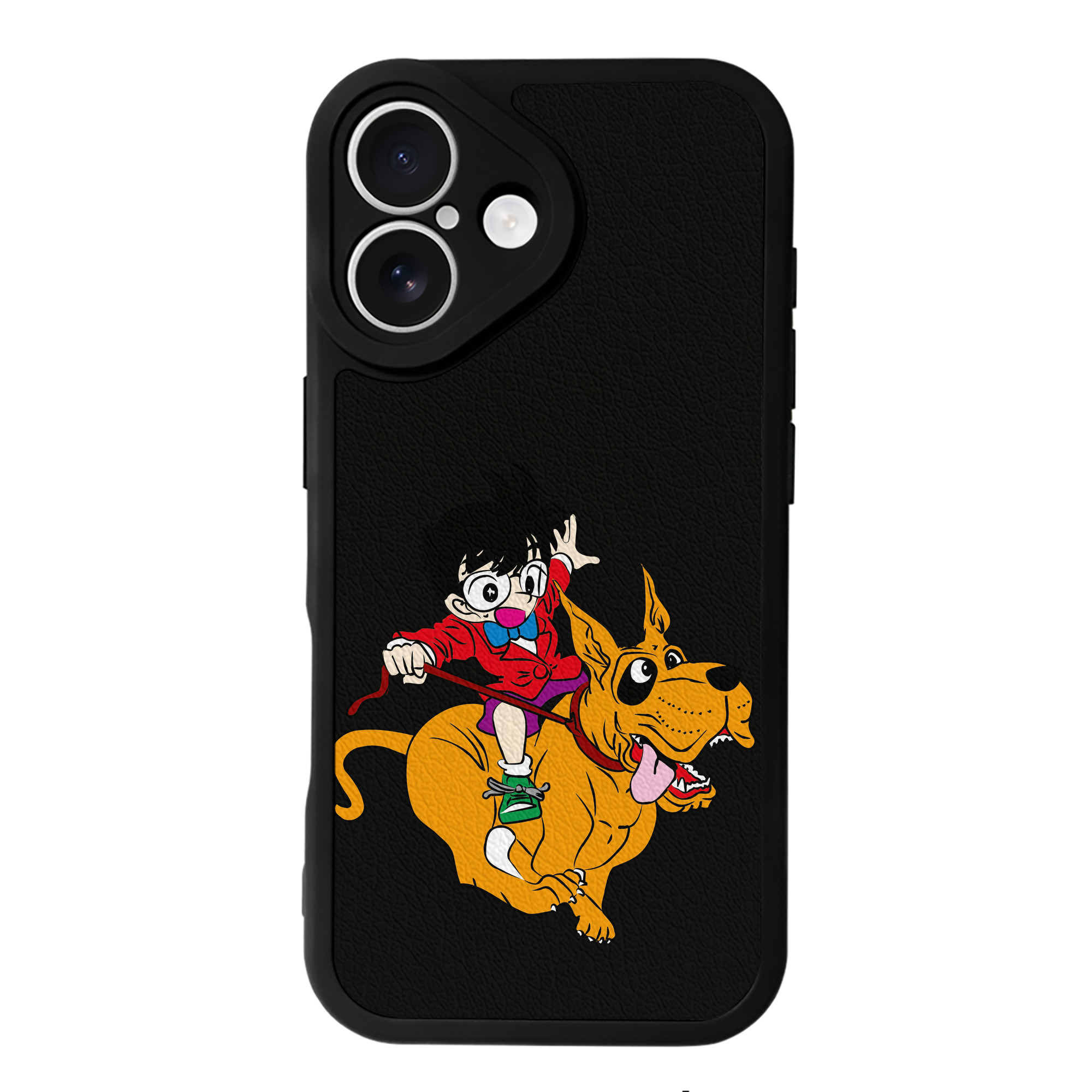 （画像用） 名探偵コナン 江戸川 コナン Detective Conan Conan Edogawa 【iPhone 16シリーズ対応】シリコンスマホケース（レザー調） 材質：シリコン